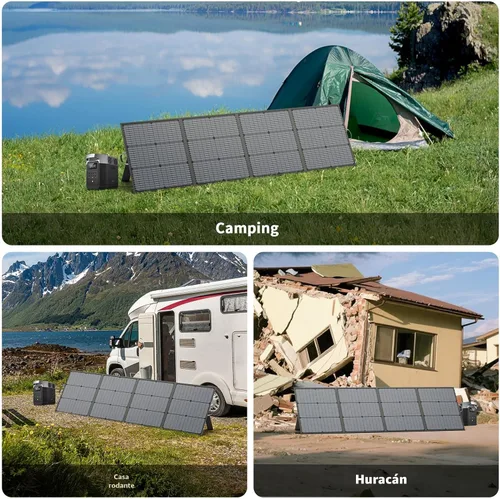 Miniatura 6 de Panel solar portátil de 220 W 40 V monocristalino plegable paneles solares cargador de energía de respaldo, IP67 impermeable duradero para estación