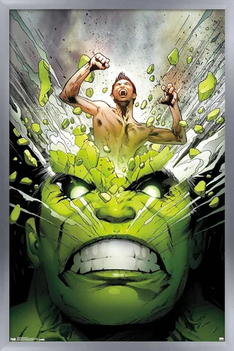 Miniatura 9 de Trends International Marvel Comics - Póster de pared de The Incredible Hulk - Cover #171, 14.725 x 22.375 pulgadas, versión enmarcada de madera