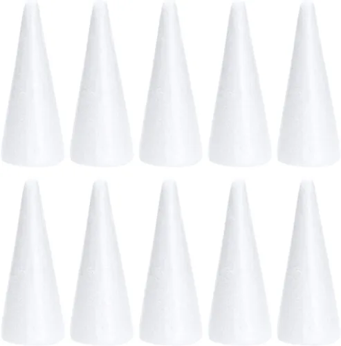 Miniatura 9 de GANAZONO 12 piezas de cono de espuma de Navidad para DIY de Navidad, cono de espuma de polietileno para colgar pendientes de árbol de Navidad