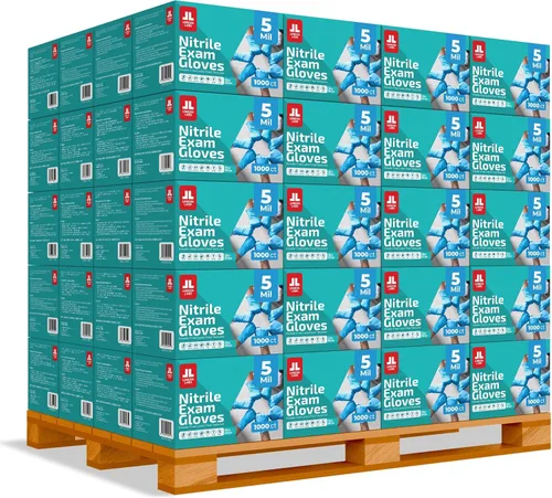 Miniatura 9 de London Labs NITRILE - Guantes desechables de 4 mil de grosor, sin látex y sin polvo (1000 unidades, grande, azul)