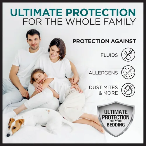 Miniatura 7 de Protect-A-Bed AllerZip - Funda de colchón con cremallera, tamaño King, a prueba de chinches y ácaros del polvo, protector de colchón de seis caras