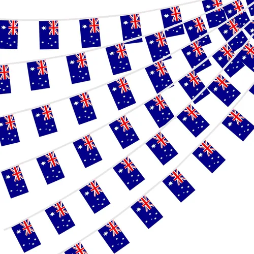 Bandera Colgante de Banderines Australianos, Pequeña Mini Guirnalda de Banderitas Australianas, Decoración Nacional del País para Escuela, Fiesta,