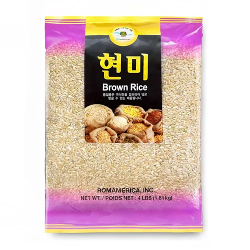 ROM AMERICA Arroz integral de grano corto prémium | Alternativa saludable de grano entero para cocinar y preparar comidas, Hyeonmi - 4 libras