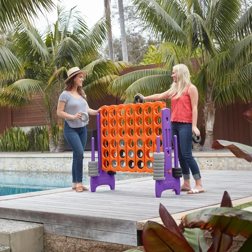 Miniatura 10 de ECR4Kids Jumbo 4-To-Score, Juego Gigante, Naranja, Púrpura Anaranjado/Púrpura