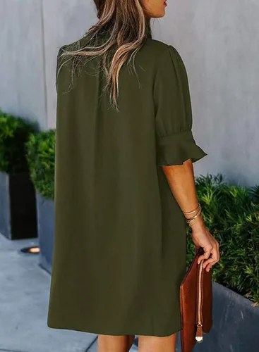 Miniatura 4 de ANFTFH Vestidos largos para mujer, vestidos casuales sin mangas con cuello en V para mujer