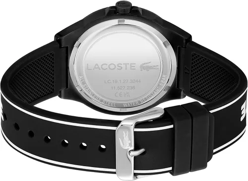 Miniatura 3 de Lacoste Neocroc - Reloj de cuarzo de plástico y silicona para hombre color blanco y negro modelo 2011185 Blanco negro