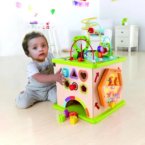 Miniatura 6 de Cubo de actividades para niños Hape bichos de ciudad, madera