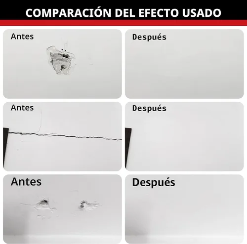 Miniatura 3 de Kit de reparación de paneles de yeso, kit de reparación de parches de orificios para paneles de yeso, kit de reparación de pared de espiga, masilla