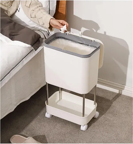 Miniatura 3 de Contenedor de compost para cocina, contenedor de compost para cocina interior, sellado, poleas fijas, botes de basura con tapas y separadores Verde
