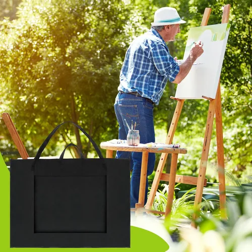 Miniatura 5 de BUSOHA - Bolsa grande de portafolio de arte con hombro de nailon, 24 x 36 pulgadas, ligera, impermeable, para guardar carteles, carpeta