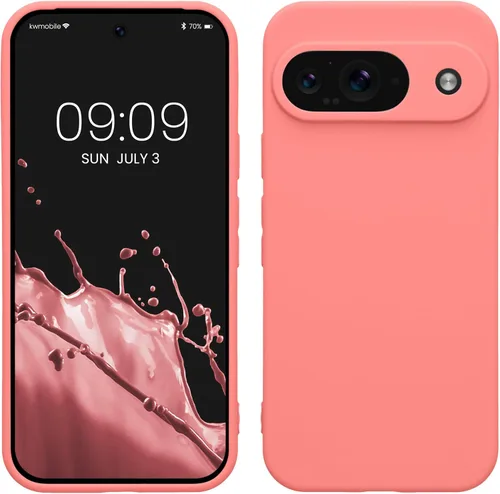 Miniatura 141 de kwmobile Funda compatible con Google Pixel 9 Pro - Funda protectora delgada de TPU para teléfono - Acabado mate suave - Negro mate