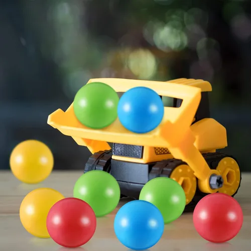 Miniatura 4 de Civaner 12 bolas de repuesto de plástico multicolor pequeñas, bulldozer popper, bolas de juguete de 1.75 pulgadas, suaves a prueba de aplastamiento