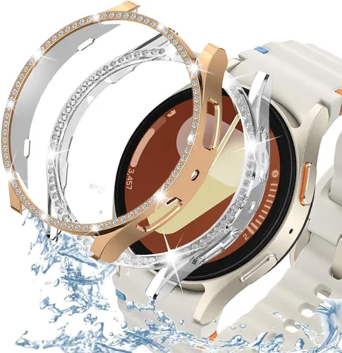 Miniatura 107 de DEALELE Paquete de 1 + 3 fundas y protector de pantalla compatible con Samsung Galaxy Watch FE / 5/4 de 1.575 pulgadas, funda protectora