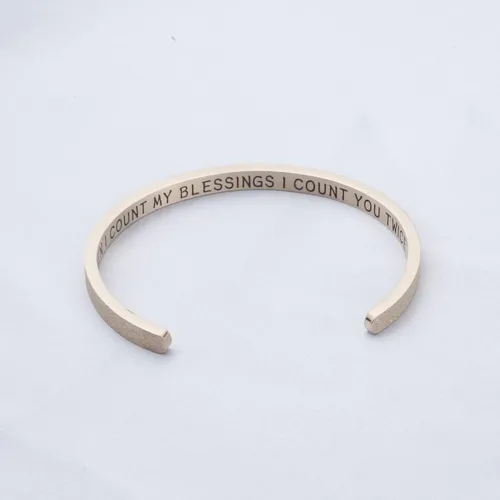 Miniatura 2 de YWQBZ Joyería inspiradora esmerilada, regalo de aliento para amigos, mensaje oculto, mantra, pulsera motivacional para mujer, Metal, Acero inoxidable