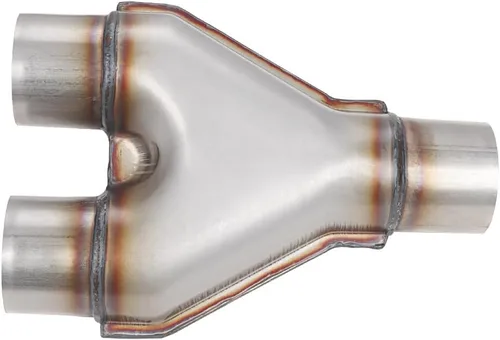 Miniatura 5 de LCGP Tubo en Y de acero inoxidable de 2,25 pulgadas, tubo en Y universal de acero inoxidable para diésel, entrada de 2,25 pulgadas, salida de 2,25
