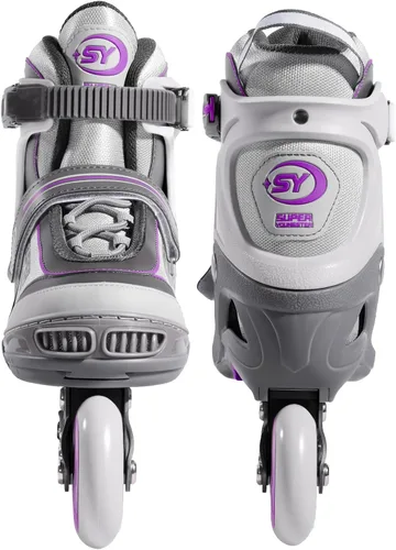 Miniatura 3 de SUPER YOUNGSTER Patín en línea ajustable para mujer, patines de ruedas para mujeres adultas Morado