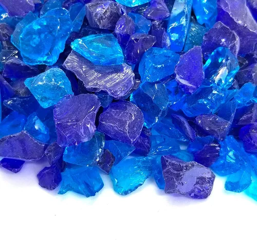 (5 libras) Azul, cobalto multiusos de decoración premium y cristal de fuego de 1/4 a 1/2 pulgadas - para uso en características de fuego, acuarios,