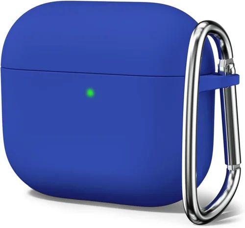 Miniatura 26 de Oakxco Funda de silicona para Airpods 3, bonita funda rígida femenina para Airpods de 3ª generación con llavero, gel de goma colorido suave de TPU