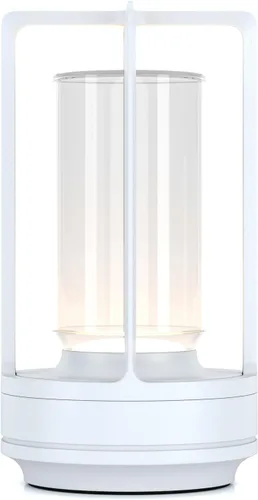 Lámpara de mesa portátil para exteriores, luz de mesa táctil regulable inalámbrica, lámpara pequeña recargable con 3 colores y control de brillo