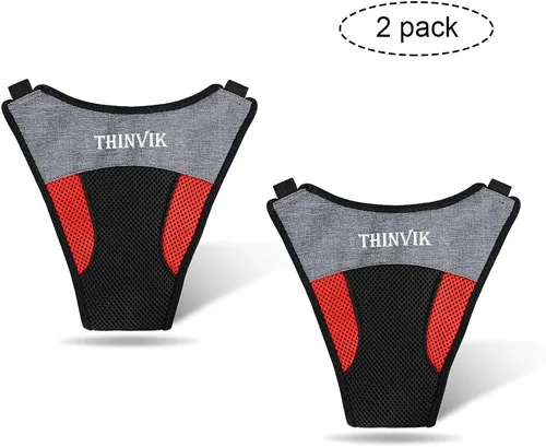 Miniatura 3 de Thinvik Paquete de 2 protectores de sudor para bicicleta para evitar la corrosión de la bicicleta para entrenamiento de ciclismo interior Guard_negro