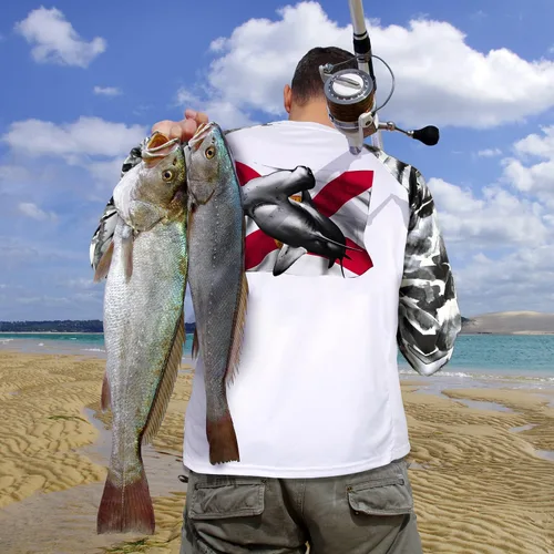 Miniatura 53 de Palmyth - Camiseta de pesca para hombre, con manga larga, protección solar ultravioleta FPU 50+, con bolsillo