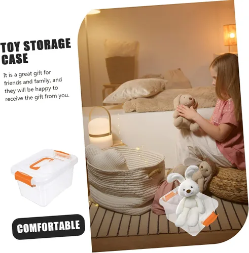 Miniatura 4 de Organizador de maquillaje para cajón, caja de 4 piezas, caja de almacenamiento portátil, contenedores de 16 cuartos de galón para organizar
