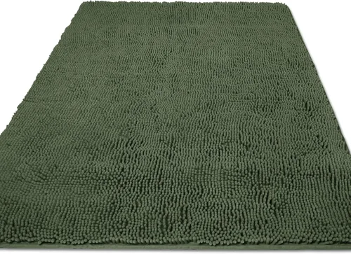 Miniatura 248 de Yeaban Alfombra de pasillo de baño de 24 x 72 pulgadas, antideslizante, alfombra de baño larga de felpilla gruesa, absorbente y lavable, alfombra