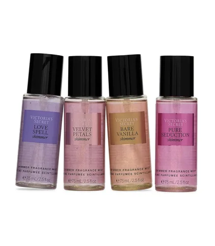 Miniatura 3 de Victoria's Secret Fragrance Mist Collection - Juego de regalo de 4 piezas Shimmer Mini, aromas surtidos