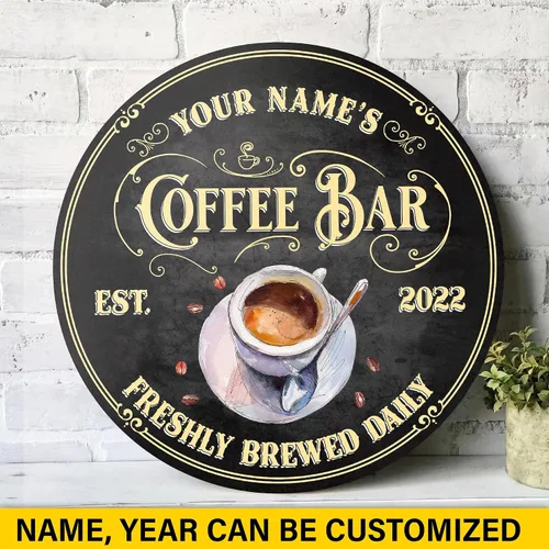 Miniatura 3 de Artsy Woodsy Letrero personalizado de madera para barra de café (no tallada o neón), placa de pared para decoración de cocina, regalos 01