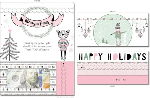 Miniatura 72 de Tarjeta de boda, con dos aperturas de tira para desgarrar, con ventana de plástico transparente que deja ver dinero, cheques o tarjetas de regalo