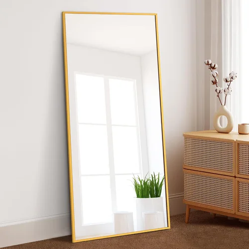 Miniatura 14 de Dolonm Espejo de longitud completa de 65 x 22 pulgadas, espejo de pie de diseño moderno, espejo de cuerpo completo para sala de estar, dormitorio