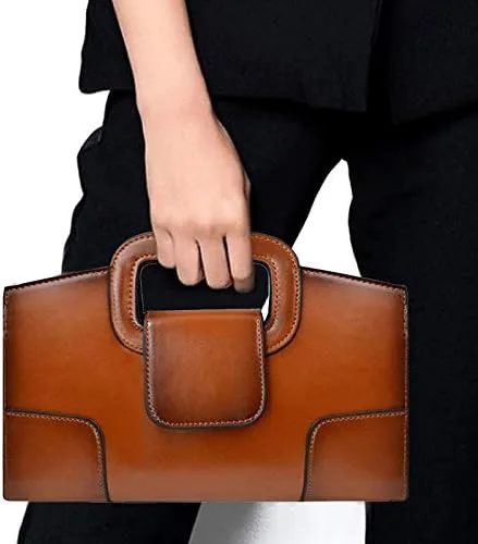 Miniatura 7 de Goclothod Bolso de mano con asa superior para mujer estilo vintage con solapa bandolera