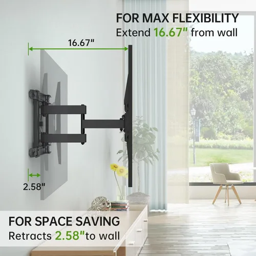 Miniatura 5 de USX MOUNT Soporte de pared para TV con certificación UL para televisores de 42 a 84 pulgadas de hasta 110 libras y pernos de madera de 8 a 24