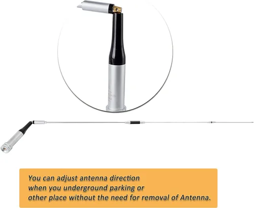 Miniatura 3 de HYS Amateur VHF/UHF antena de radio móvil, 42.7 pulgadas, transceptor FM UHF antena macho para 6.6 ft 27.6 in 144 Mhz/430 Mhz de banda dual portátil