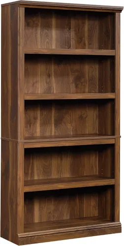 Miniatura 18 de Sauder Estantería de libros de madera de 5 niveles Librería multipropósito para oficina en casa, sala de estar, en acabado Negro Estate Estate Negro