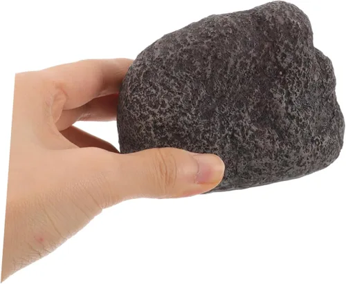 Miniatura 7 de POPETPOP Llavero de roca falsa para exteriores, discreta caja oculta para llaves de repuesto, diseño resistente a la intemperie, aspecto realista