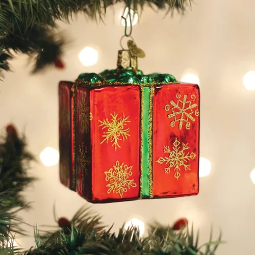 Miniatura 5 de Old World Box - Adorno de vidrio soplado para árbol de Navidad, decoración festiva artesanal, colección de fiestas