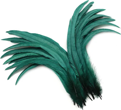 Miniatura 40 de Holmgren Plumas de Cola de Gallo Color Blanco Hueso - 60 piezas Plumas de Cola de Gallo Grandes de 12-14 pulgadas al Por Mayor para Manualidades