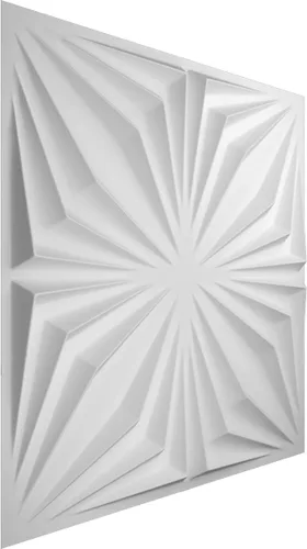 Miniatura 3 de Ekena Millwork WP20X20AHWH 19 5/8 pulgadas de ancho x 19 5/8 pulgadas de alto Asher EnduraWall Decorativo 3D Panel de pared cubre 2.67 pies cuadrados