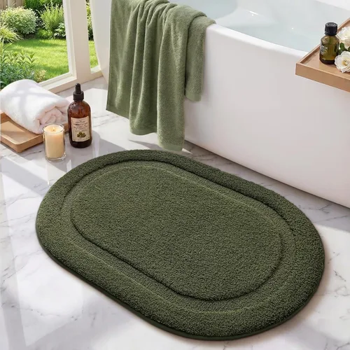 Miniatura 10 de Color&Geometry Alfombra de baño pequeña color beige de 15 x 23 pulgadas, antideslizante, absorbente, suave, lavable, tapete de baño grueso, tapete