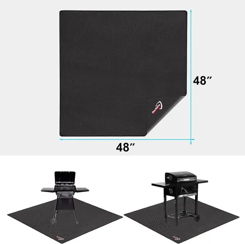 Miniatura 7 de DocSafe Alfombrilla grande para debajo de la parrilla, 48 pulgadas, cuadrada y redonda