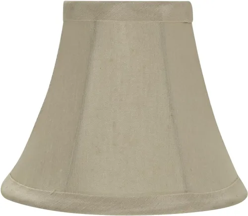 Miniatura 25 de Aspen Creative 30008 Lámpara de araña con forma de campana pequeña, color beige, parte superior de 3 pulgadas x 6 pulgadas inferior x 5 pulgadas