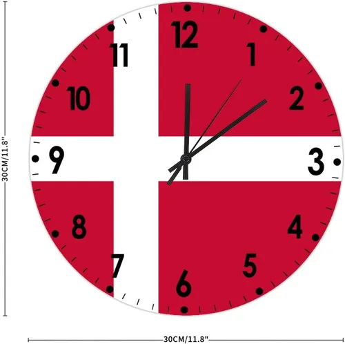Miniatura 61 de Cheyan Reloj de pared con bandera de Canadá de 12 pulgadas, silencioso, sin tictac, de PVC, funciona con pilas, reloj redondo decorativo, regalo