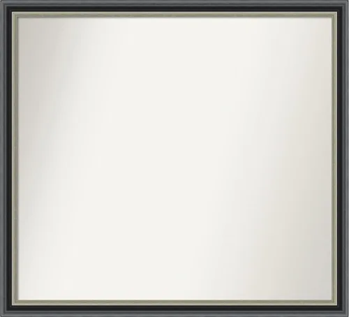 Miniatura 195 de Amanti Art Espejo de baño negro para sobre el fregadero, 23 x 23 pulgadas, espejo cuadrado negro Ashton, marco de madera tradicional mediano, se