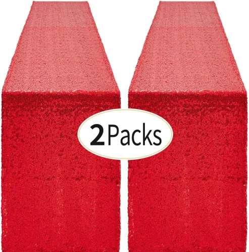 Miniatura 52 de Pufogu - Camino de mesa de lentejuelas brillantes de 12 x 72 pulgadas para fiestas de cumpleaños, decoración de bodas, despedidas de soltera