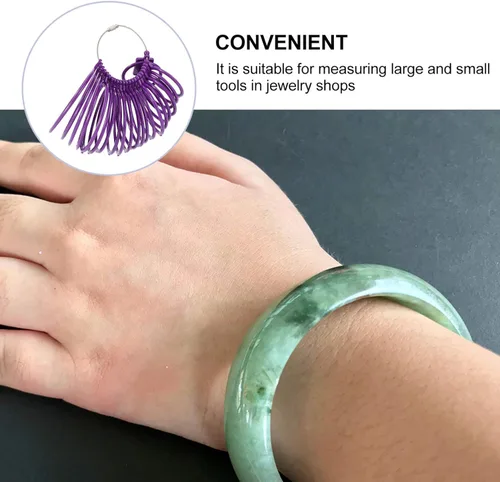 Miniatura 5 de Happyyami Anillo de medición de pulsera, herramienta portátil de medición de joyería para medición precisa del tamaño del brazalete en casa y uso