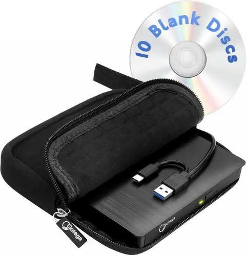 Unidad de DVD externa USB 3.0 tipo C, portátil, CD/DVD +/-RW, unidad de disco, reproductor de DVD, para portátil, CD/DVD ROM, grabadora, lector, con