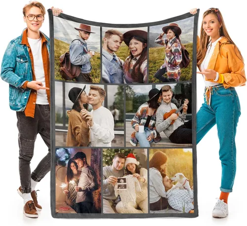 Miniatura 16 de Printwoo Mantas personalizadas con foto, manta de fotos personalizada, mantas personalizadas con imagen, regalos personalizados para mujeres
