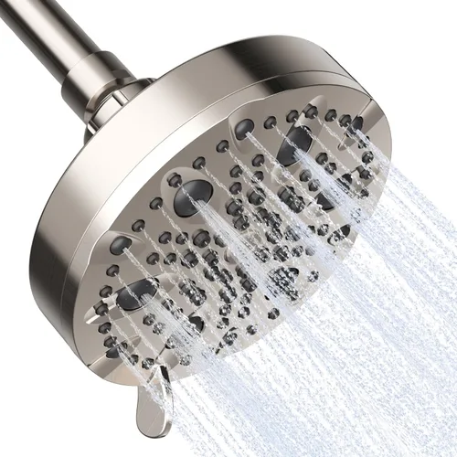 Miniatura 14 de OFFO Cabezal de ducha, cabezal de ducha de alta presión con 6 modos, cabezales de ducha fijos para un fuerte flujo de agua y una experiencia