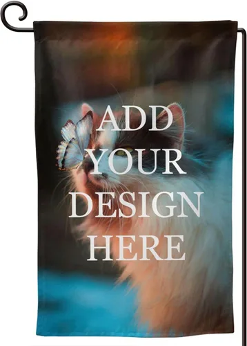 Bandera de jardín personalizada de doble cara, diseño de tu propia imagen, texto, logotipo, bandera de patio para decoración del hogar al aire